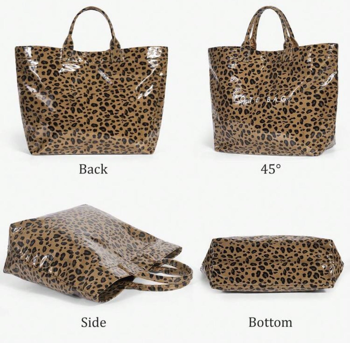 Brown Cheetah Tote