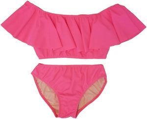 KIDS RUFFLE TWO PIECE BATHING SUIT