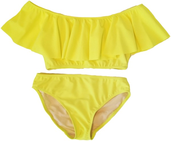 KIDS RUFFLE TWO PIECE BATHING SUIT