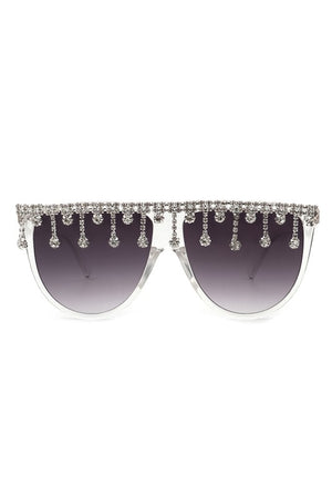 Baddies East Oversize Rhinestone Fashion Sunglasses