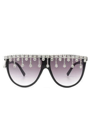 Baddies East Oversize Rhinestone Fashion Sunglasses