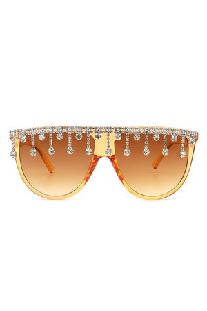 Baddies East Oversize Rhinestone Fashion Sunglasses