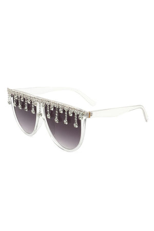 Baddies East Oversize Rhinestone Fashion Sunglasses