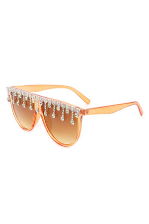 Baddies East Oversize Rhinestone Fashion Sunglasses