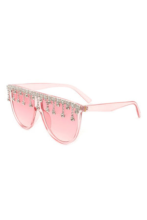 Baddies East Oversize Rhinestone Fashion Sunglasses