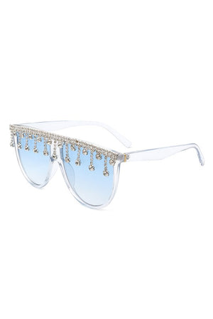 Baddies East Oversize Rhinestone Fashion Sunglasses