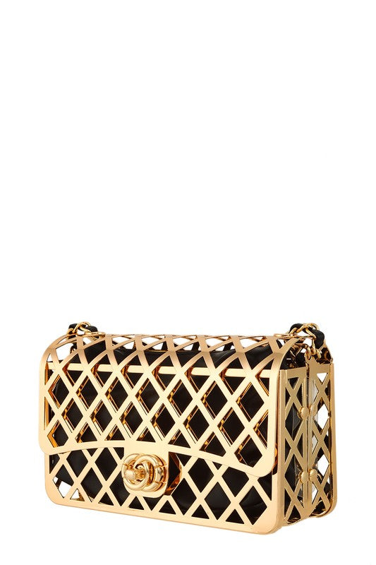 Can Metal Like Square Crossbody Bag