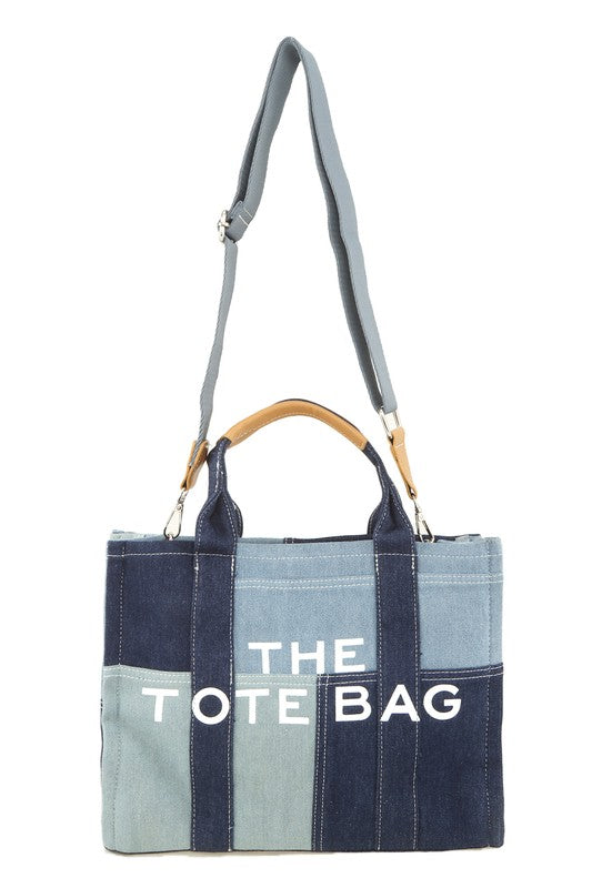 A Tote Denim Crossbody Bag