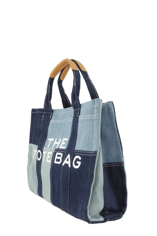 A Tote Denim Crossbody Bag