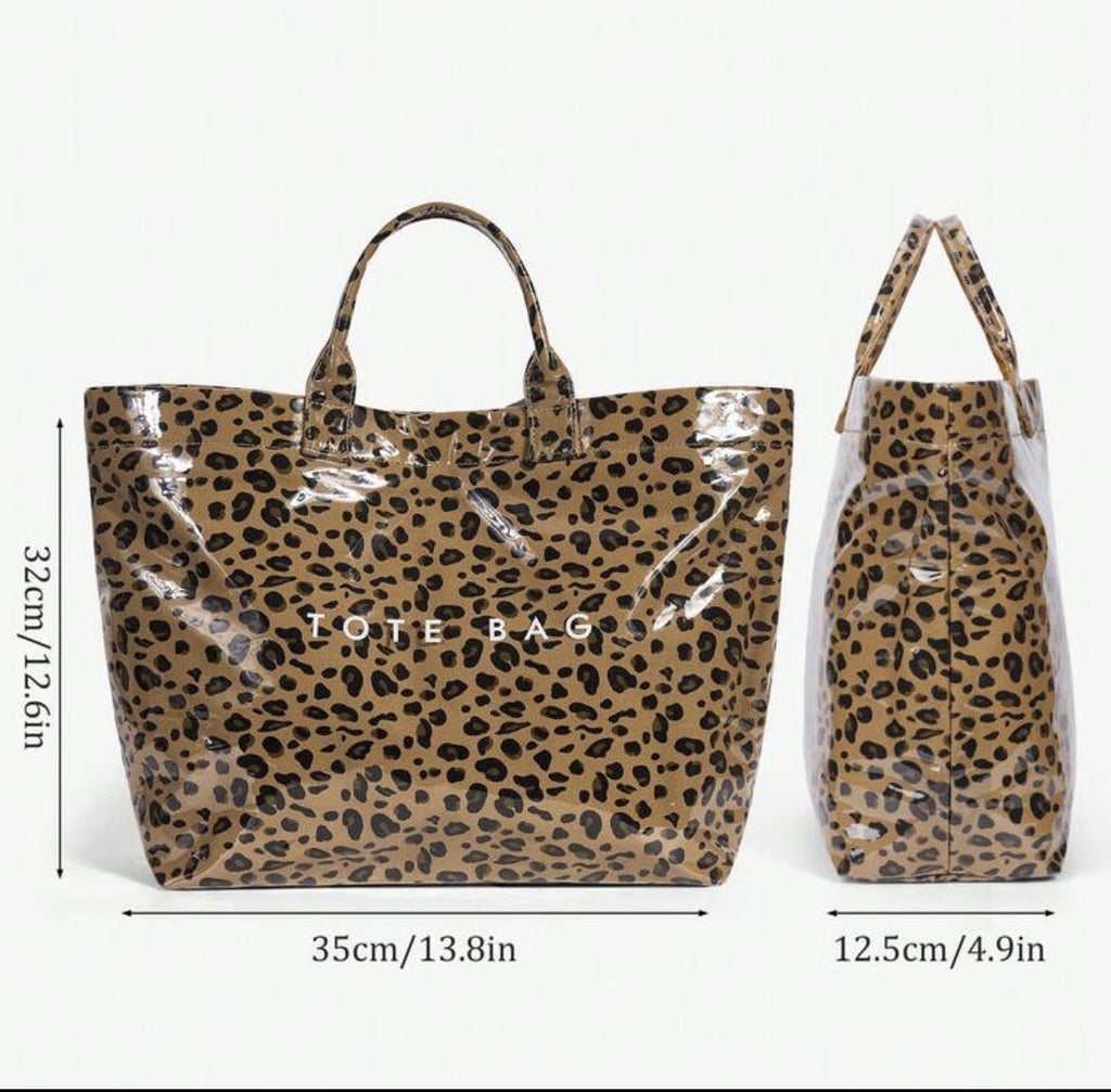 Brown Cheetah Tote