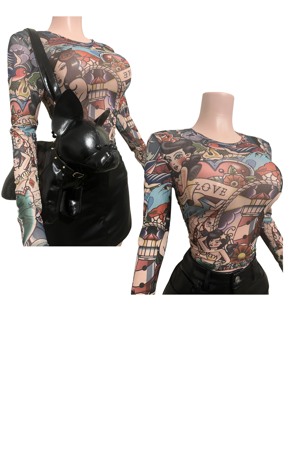 Tattoo Party Mesh Top