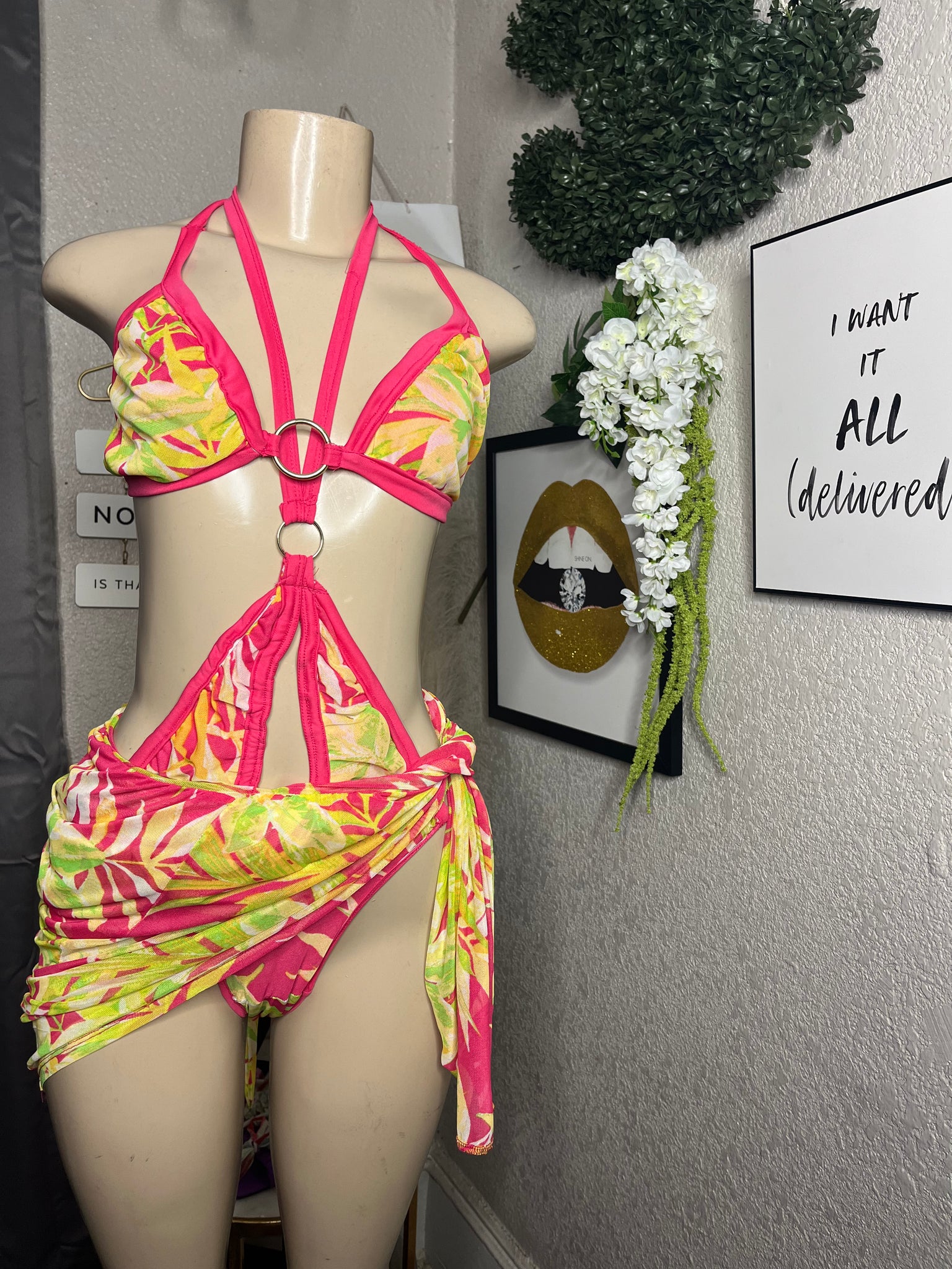 Beach Bikini 3piece set (custom)