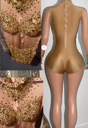 Custom RTW Embellished Bodysuit(Deposit)